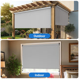10' W X 8' H Outdoor Roller Shade with 95% Uv Protection