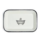 Ivory Enamel Bar Soap Caddy Tray | Blue Stallion Farm