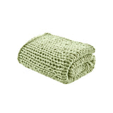Handmade Chunky Double Knit Throw, Sage Green