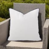 24 x 24 Outdoor Pillow with Dec Cord- Seascape Natural- Poly Insert