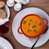 Kook Ceramic French Soup Crocks with Lids, Set of 4