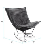 Puff Rocker Shar Pei Charcoal/Black