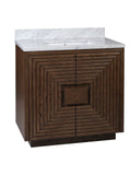 Morombe 36" Cocoa Marble Vanity with Rectangular Undermount Sink