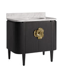 Briallen 36" Black Vanity with Oval Undermount Sink