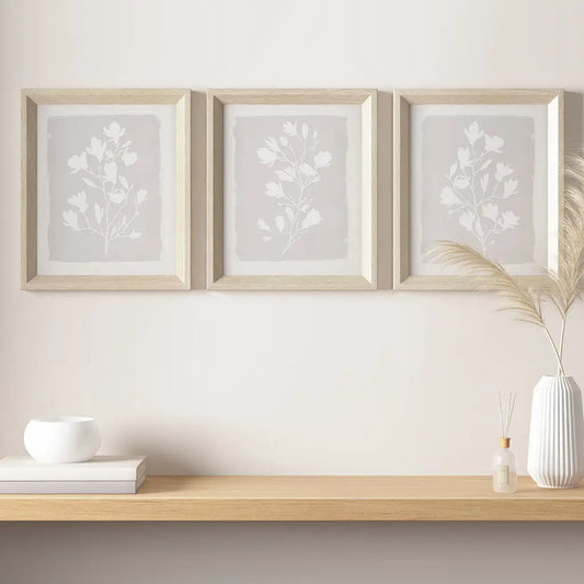 Wholesale Farmhouse White Floral Framed Wall Art