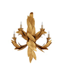 Apollo Gold Twisted Leaf Wall Sconce