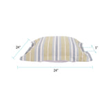 Indoor/Outdoor Puff Scroll Ottoman Dune Moss Cover Only