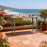 PURPLE LEAF Outdoor Bar Table Patio Dining Table Coffee Kitchen Breakfast Bistro Pub Bar Table for Patio Poolside