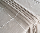 Beige Plaid Tablecloth With Tassel
