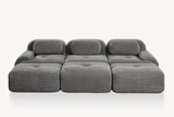 MIA 117'' 3-Seater Sofa with 3 Ottomans