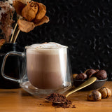Moss & Stone 4-Piece Double Wall Glass Coffee Mugs