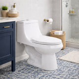 Odin 1-piece 1.6 GPF Dual Flush Elongated Toilet in White