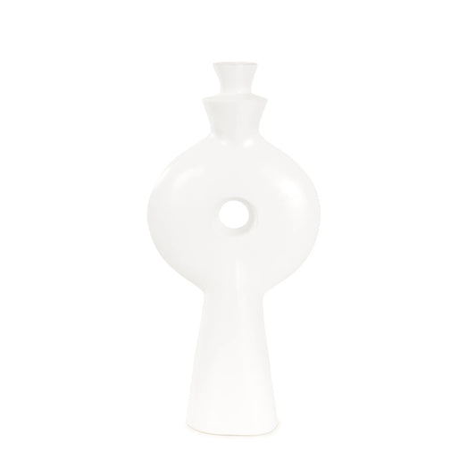 Matte White Towel Vase - Large