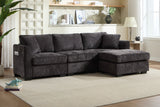 NARLO 97" 3-Seater Sofa with 1 Storage Ottoman