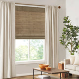 Bamboo Light Filtering Roman Shade 64"L, Natural Ash