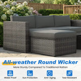 Wholesale 5-Piece Patio Furniture Set, All Weather Wicker Patio