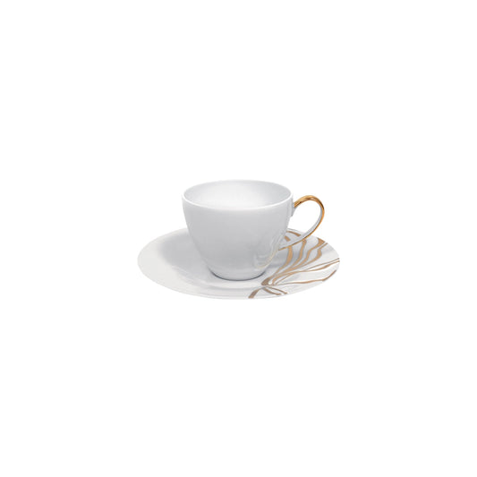 Fiume D'Oro French Porcelain Tea Cup Set of 2