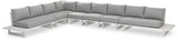 Maldives - 7 Piece Water Resistant Outdoor Patio Modular Sectional With White Base