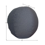 Qivuit Gray Round Pillow