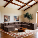 Stellar - 7 Piece Chenille Fabric Upholstered Modular Sectional