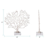 Study of Coral Sculpture On A White Marble Base