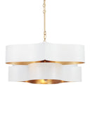 Grand Lotus Oval White Chandelier