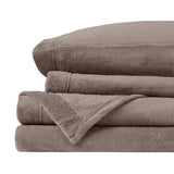 Soft Plush 4-Piece Brushed Sheet Set, Brown