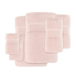 Turkish Cotton 6-Piece Bathroom Towel Set, Blush