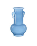 Sky Blue Elephant Handles Vase