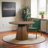 Palamedes Solid Wood Round Table in Walnut