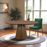 Palamedes Solid Wood Large Round Table in Walnut