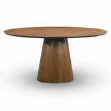 Palamedes Solid Wood Large Round Table in Walnut