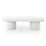 Randolph Ivory Boucle Bench