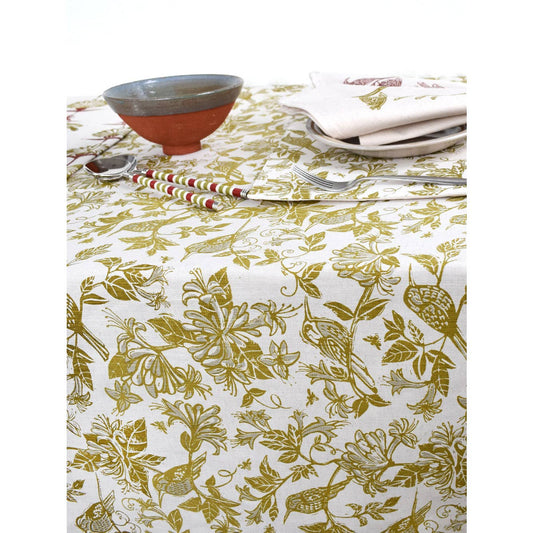 French Home Honeysuckle 59" X 78" Tablecloth - Chartreuse