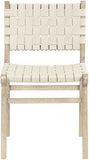 Entwine - Vegan Leather Upholstered Dining Chair - Painted Natural