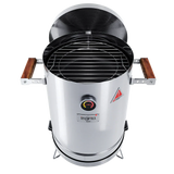 3-in-1 Stainless Steel Smoker Barrel Grill – Portable Charcoal BBQ with Thermometer, Outdoor Cooking Smoker for Camping, Backyard & Home BBQ INGRILL