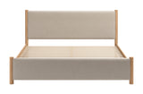 Hadi King Bed Beige & Natural