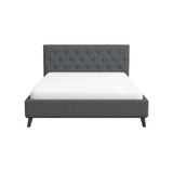 Graceville Queen Dark Grey Fabric Platform Bed