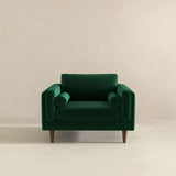 Amber Dark Green Velvet Lounge Chair