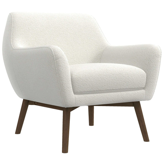Panom White Boucle Lounge Chair