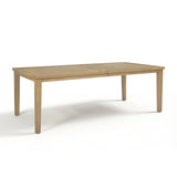 Alcudia 83" Aluminum Patio Dining Table – Hand-Brushed Oak Finish & Built-in Umbrella Hole