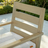 Alcudia 360° Swivel Rocker Outdoor Dining Chairs Set of 2 – Hand-Brushed Oak Finish