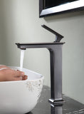 ANZZI Saunter High Arc Single Hole Faucet (8.75" H), 1.2 GPM WaterSense Certified, Rhino Alloy Solid Brass, for Vessel Sinks, Various Finishes
