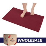 American Soft Linen 100% Cotton Bath Mat Rugs, 17x24 inches Slip Resistant Bottom Base Bath Mats for Bathroom - 50 Set Case Pack