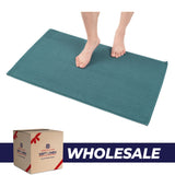 American Soft Linen 100% Cotton Bath Mat Rugs, 17x24 inches Slip Resistant Bottom Base Bath Mats for Bathroom - 50 Set Case Pack