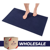 American Soft Linen 100% Cotton Bath Mat Rugs, 17x24 inches Slip Resistant Bottom Base Bath Mats for Bathroom - 50 Set Case Pack