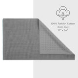 American Soft Linen 100% Cotton Bath Mat Rugs, 17x24 inches Slip Resistant Bottom Base Bath Mats for Bathroom - 50 Set Case Pack