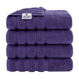 American Soft Linen 100% Cotton Turkish Towels for Bathroom, 4 Pack Bath Towel Set, Super Soft, Extra Large Bath Towels