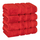 American Soft Linen 100% Cotton Turkish Towels, 4 Pack Hand Towel Set, Super Soft, Absorbent, Quick Dry Premium Towels