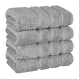 American Soft Linen 100% Cotton Turkish Towels, 4 Pack Hand Towel Set, Super Soft, Absorbent, Quick Dry Premium Towels